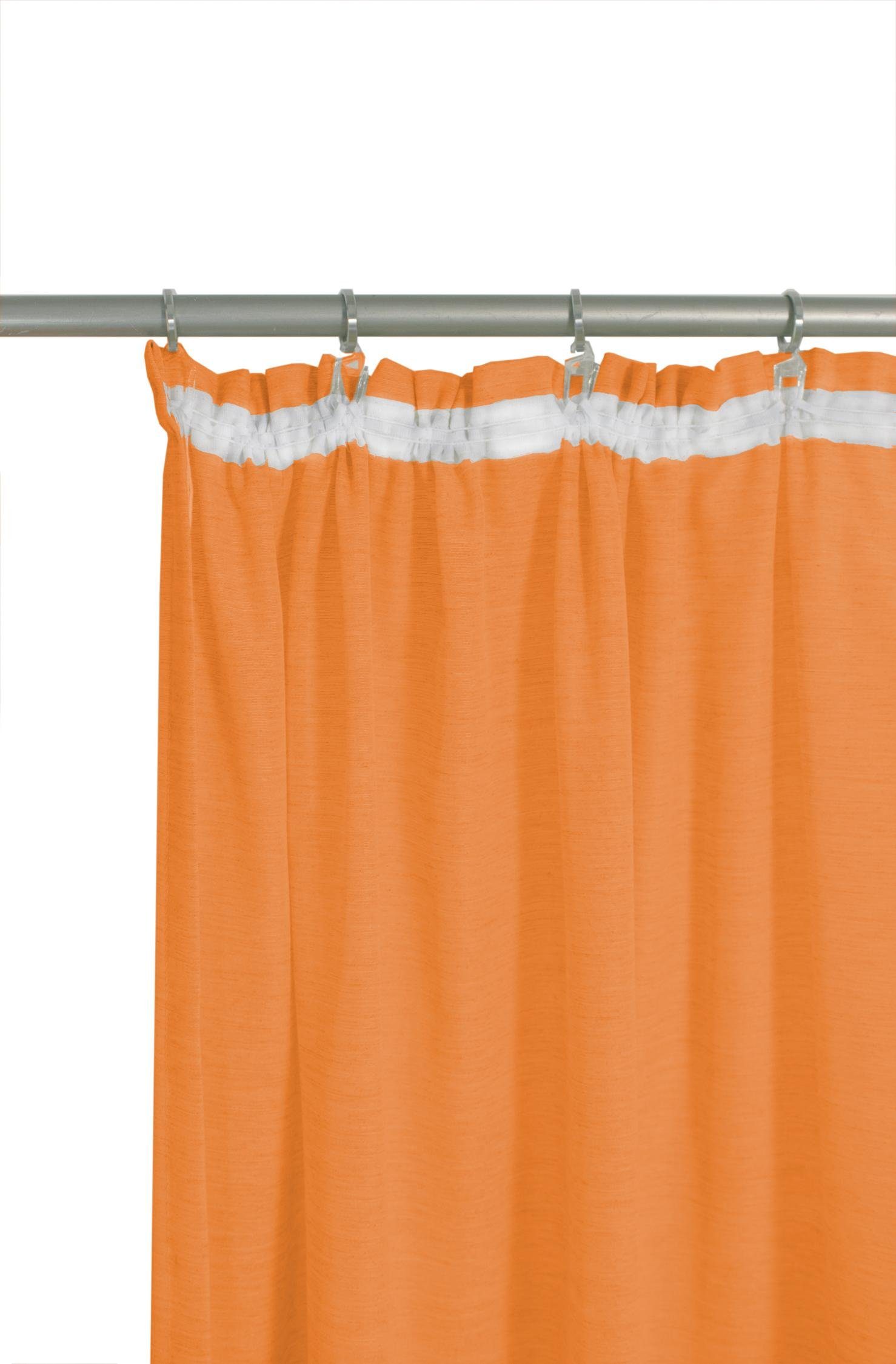 Vorhang LORCA, Kräuselband halbtransparent (1 St), orange Wirth