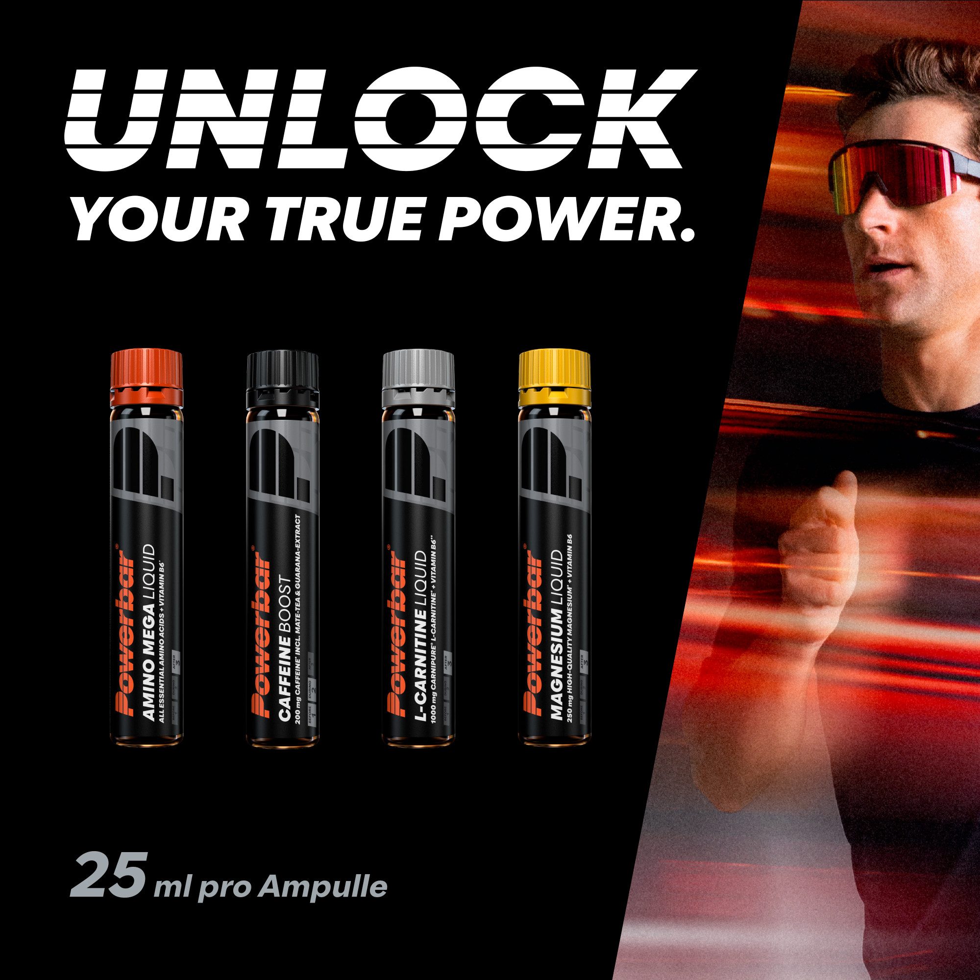 PowerBar Magnesium Liquid Black Line 250 mg Magnesium Vitamin B6 20 x 25 ml Shot, 25 er Display à 500 ml, 250 mg hochwertiges Magnesium plus Vitamin B6