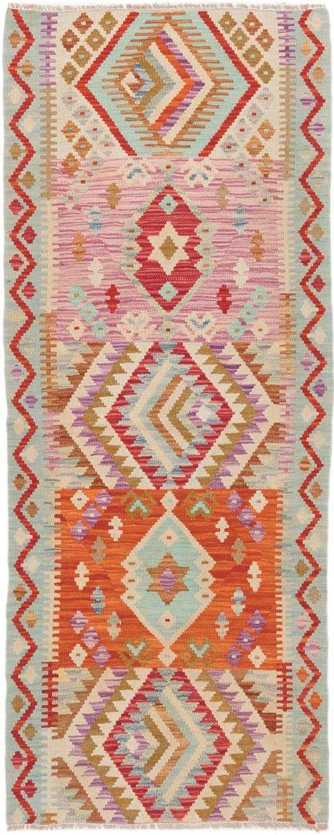 Orientteppich Kelim Afghan 78x196 Handgewebter Orientteppich Läufer, Nain Trading, rechteckig, Höhe: 3 mm