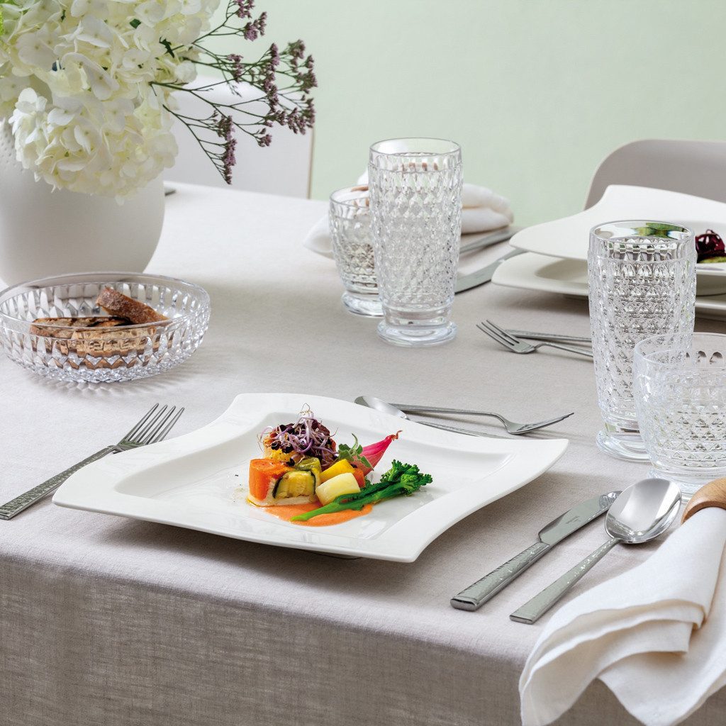 Villeroy & Boch Speiseteller NewWave Speiseteller, 27x27cm, (1 St), Premium Porcelain, mikrow.- & spülm.sicher, Made in Germany