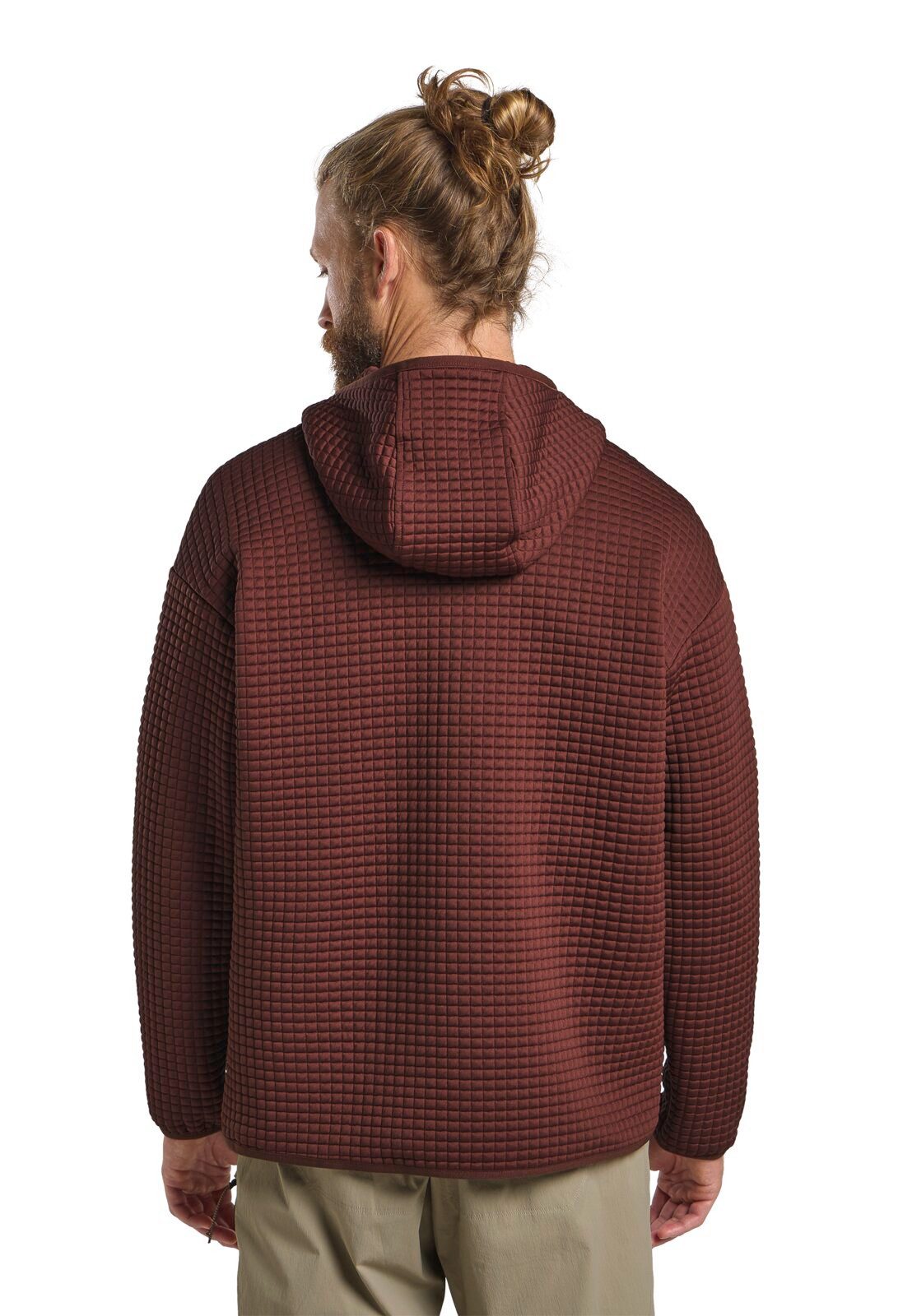 Jack Wolfskin Fleecejacke Mogari Hooded Full Zip (atmungsaktiv, Recyclingpolyester) braun Herren