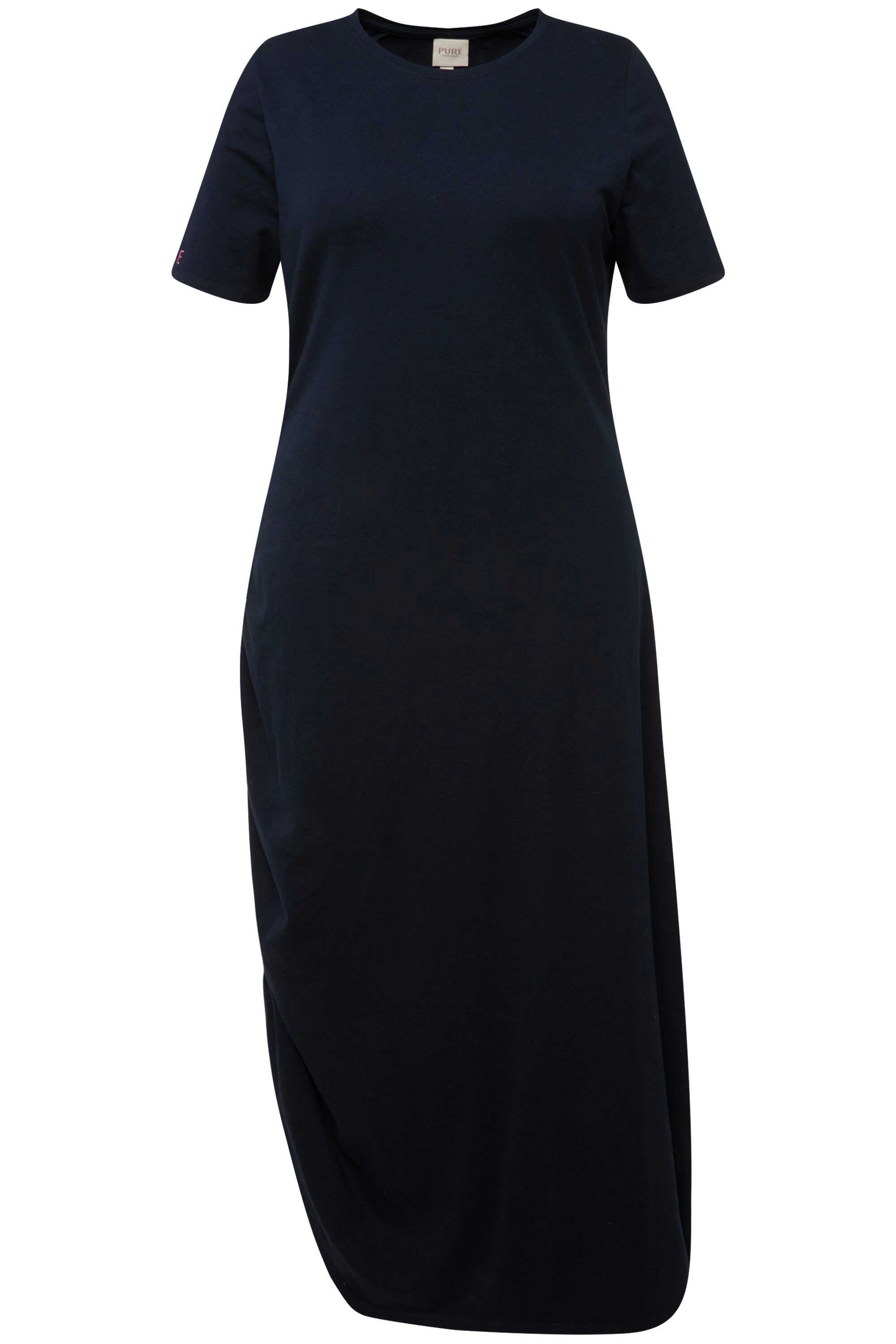 Ulla Popken Midikleid Jersey-Maxikleid Rundhals Halbarm günstig online kaufen