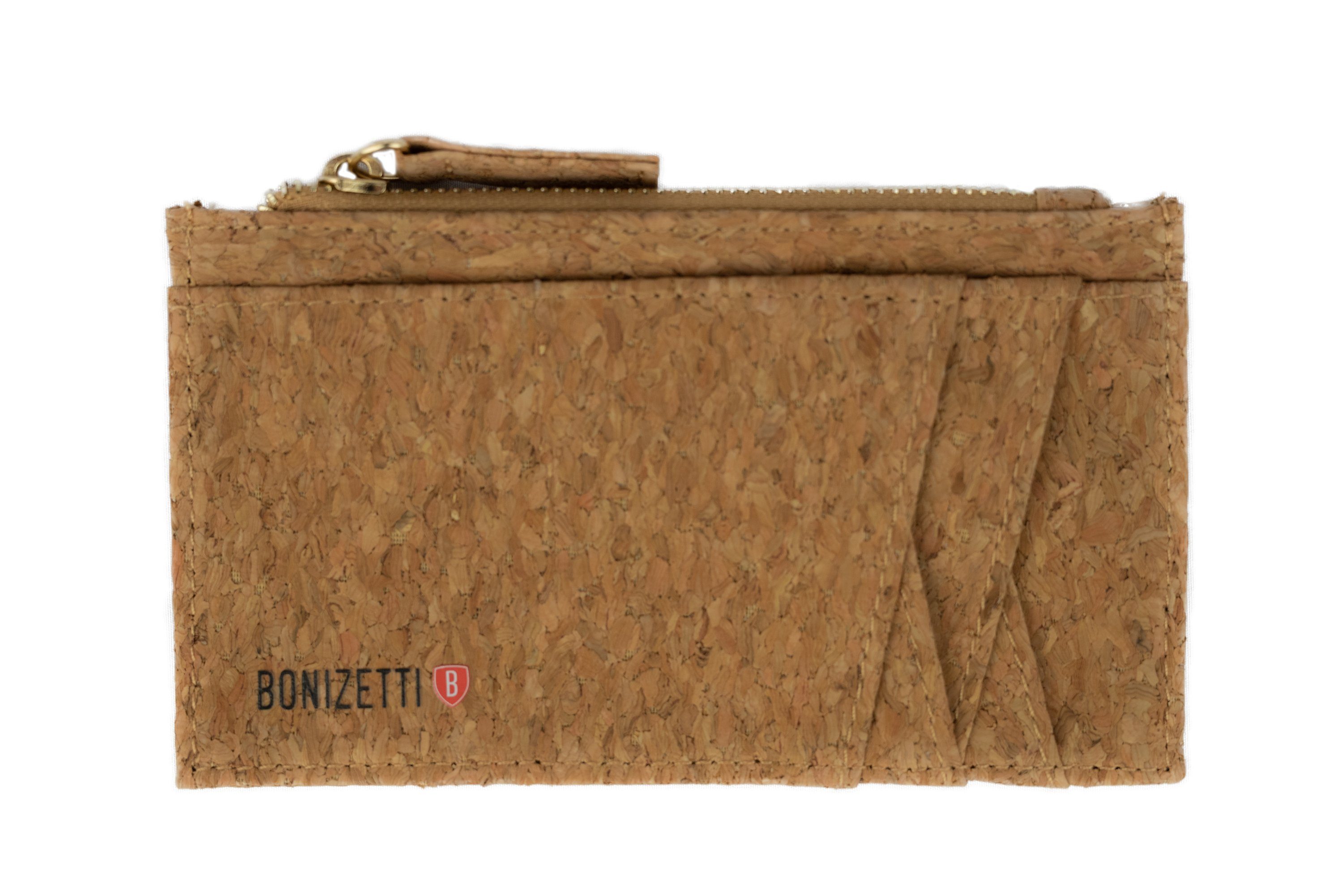 Bonizetti Kartenetui (Kartenetui CAIRO - Kartenhalter mit Münzfach aus veganem und nachhaltigem Kork, 1-tlg), - Slim Wallet, Portemonnaie Korkmedium braun