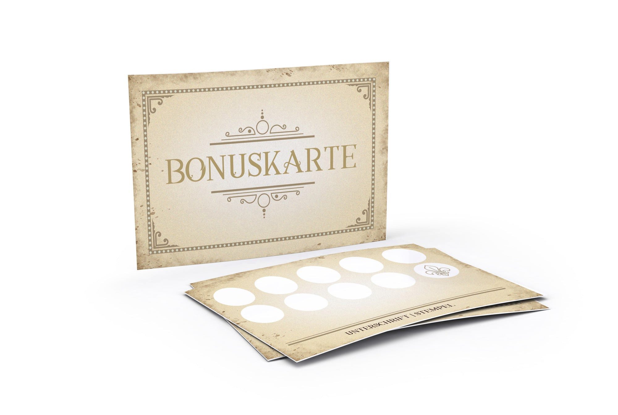 FLYERALARM Visitenkarten Blanko Bonuskarten zum Ausfüllen - Vintage