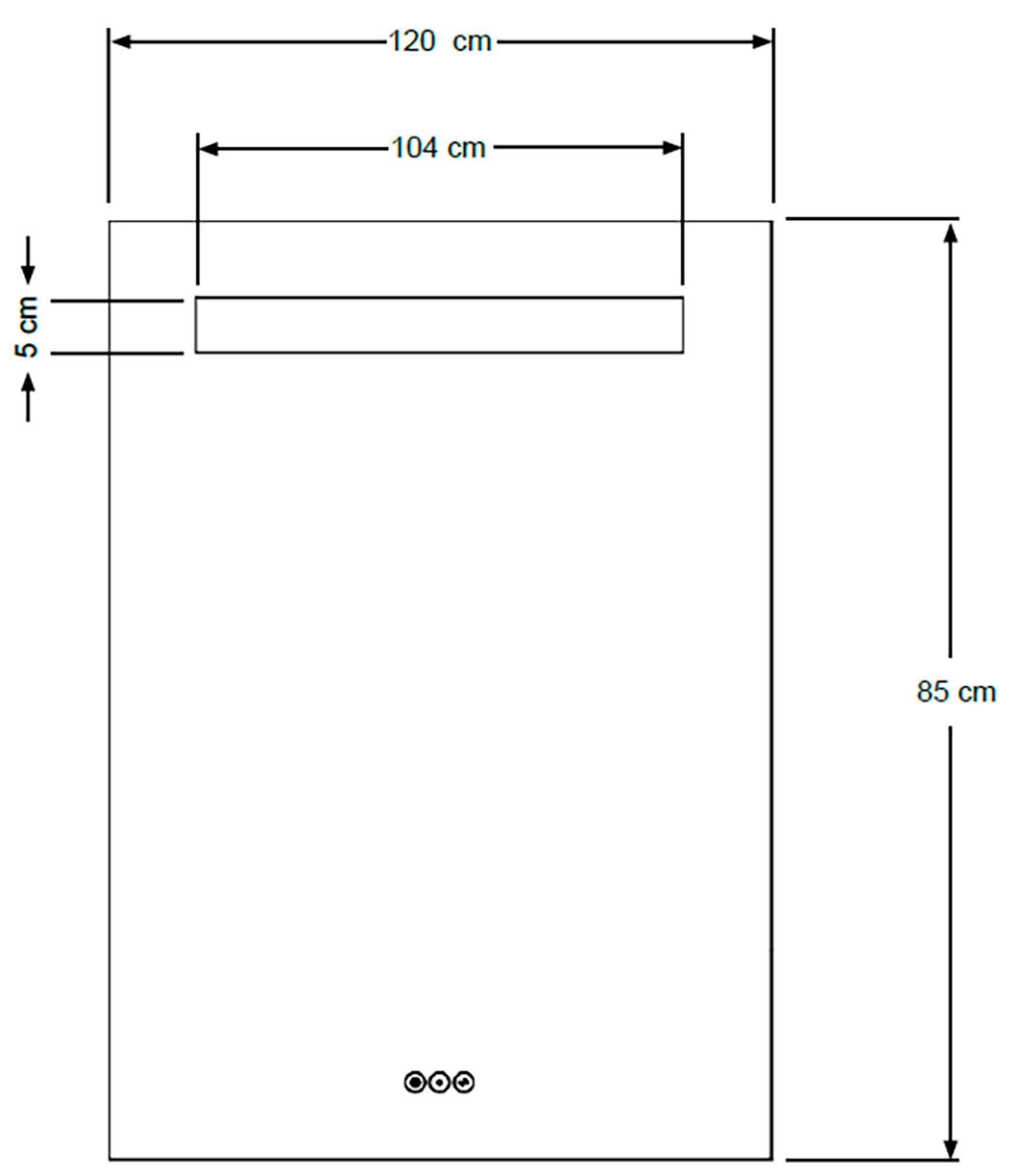 Loevschall Badspiegel cm 120 Breite Lökken