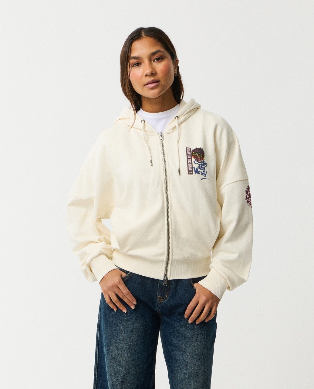 Rip Curl Kapuzensweatjacke Surf The World Zip Thru Hoodie