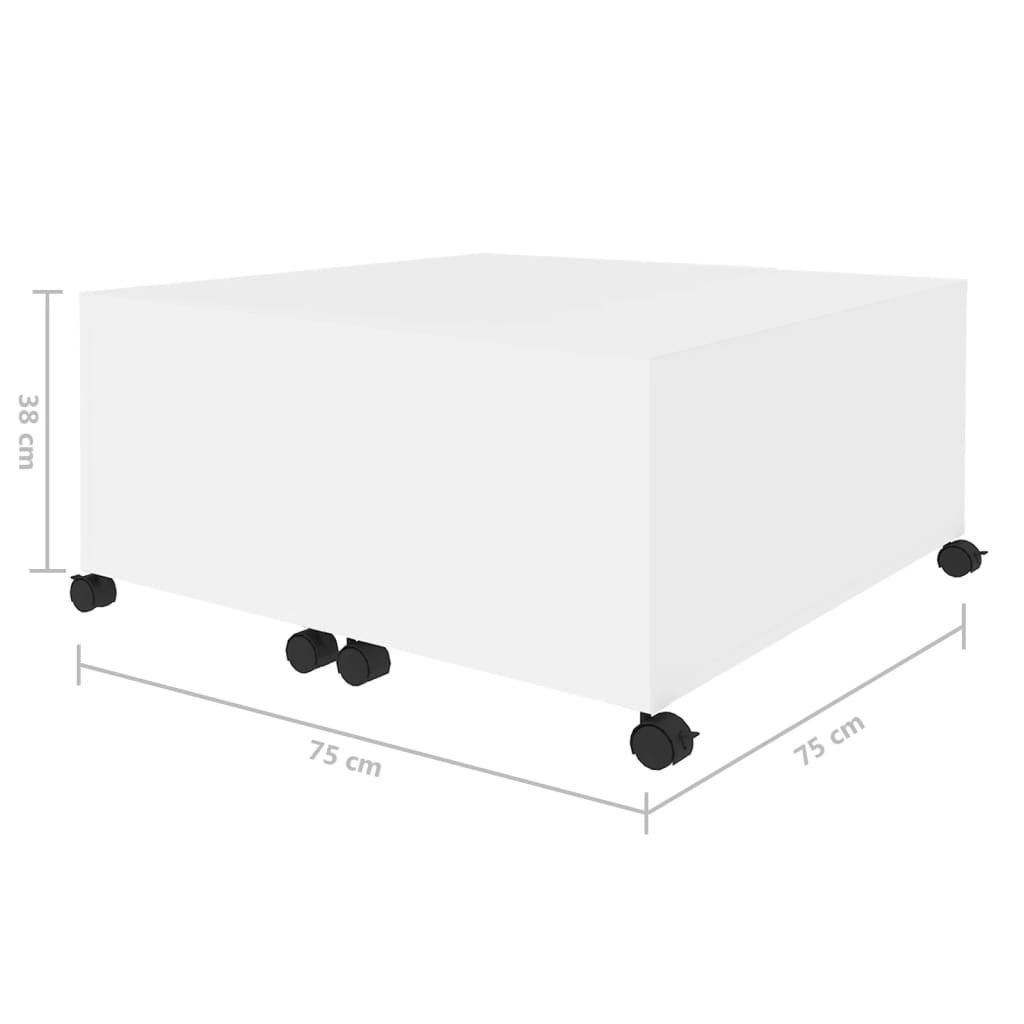 Weiß Weiß Couchtisch (1-St) cm Couchtisch Weiß | vidaXL 75x75x38 Holzwerkstoff