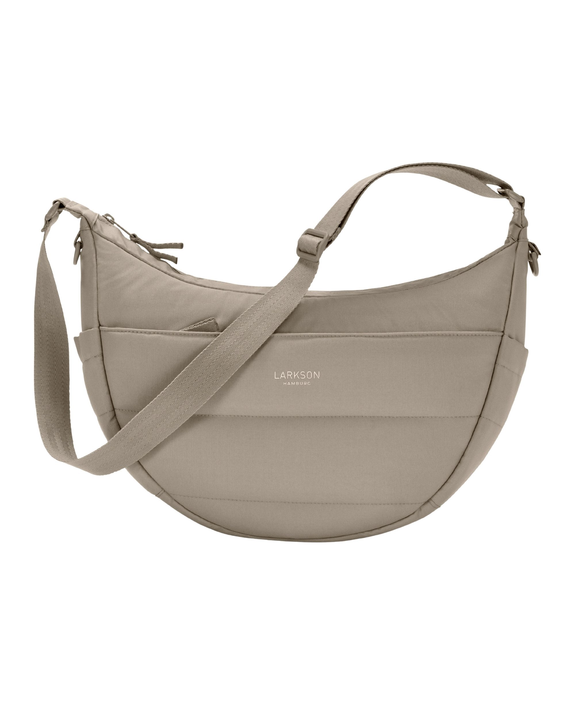 LARKSON Umhängetasche Emma Half Moon Bag, Puffer Halbmondtasche mit vielen Fächern
