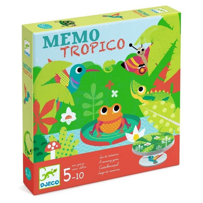 DJECO Spiel DJ08444 Spiele: Mémo Tropico