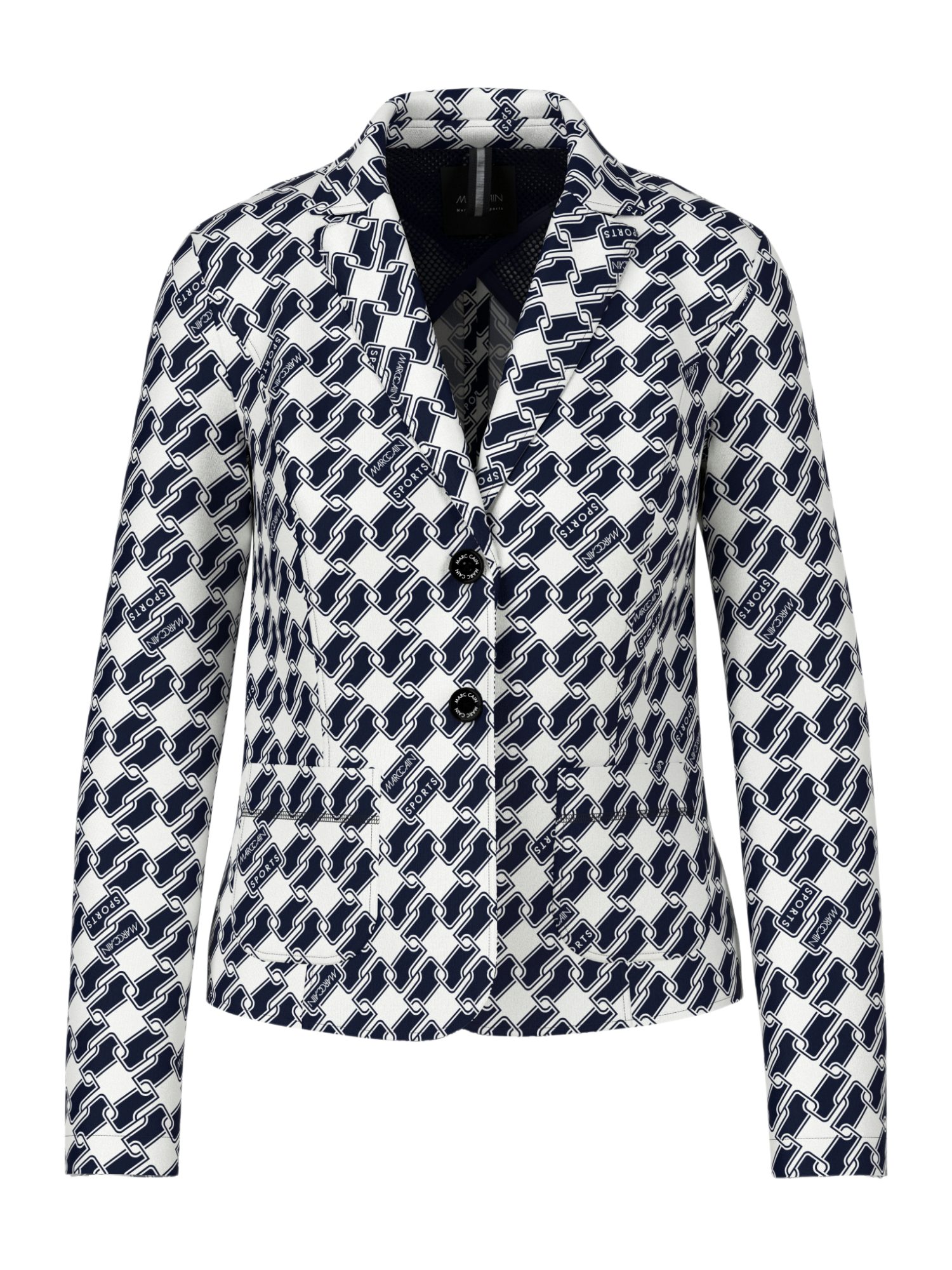 Marc Cain Jackenblazer bunt,Casual,Polyamid,Kariert,Reverskragen,Lang,Tailliert