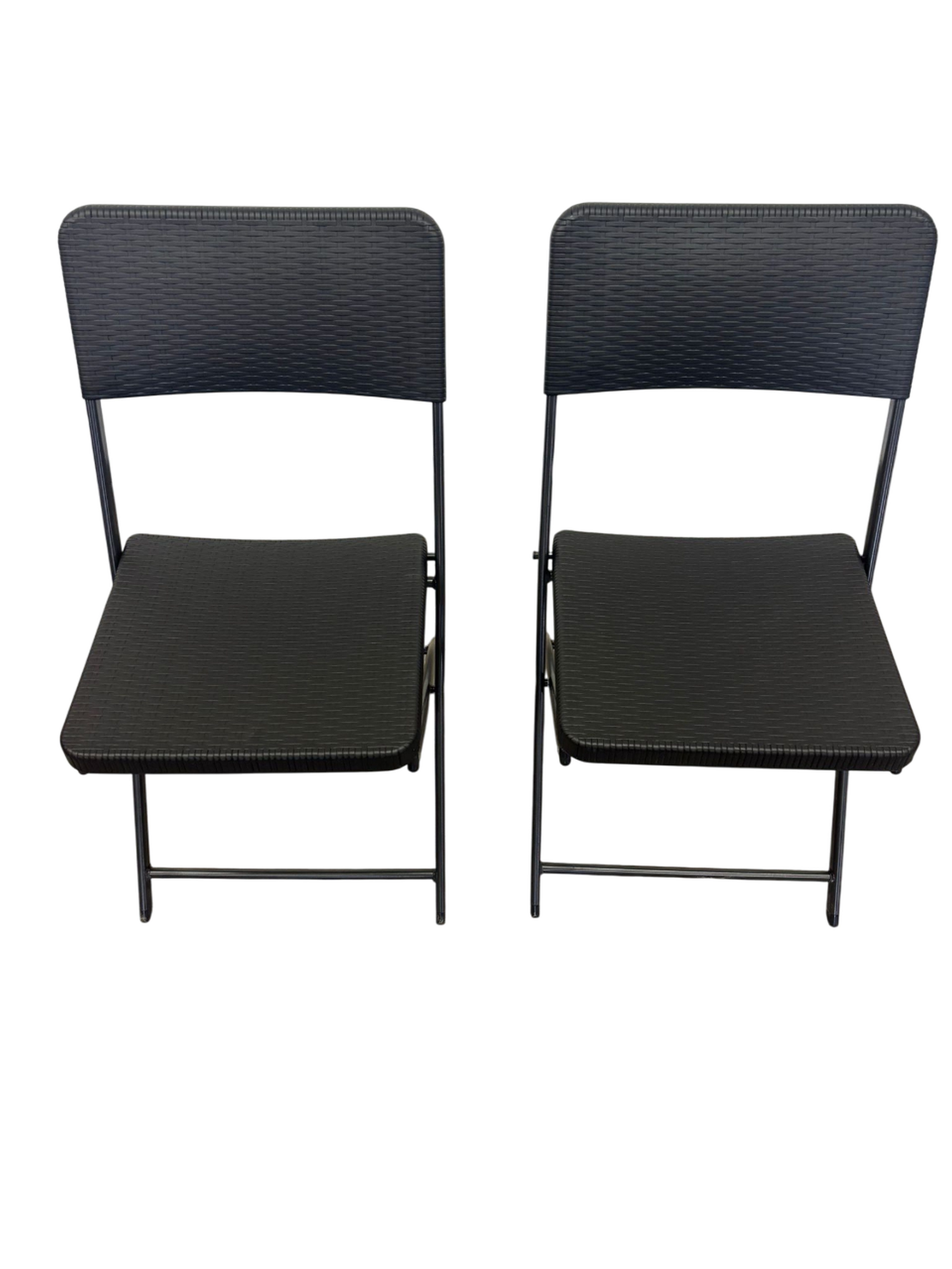 Sedex Sitzgruppe Sedex Klappstuhl 2er Set Mila Schwarz/Anthrazit Polyrattan