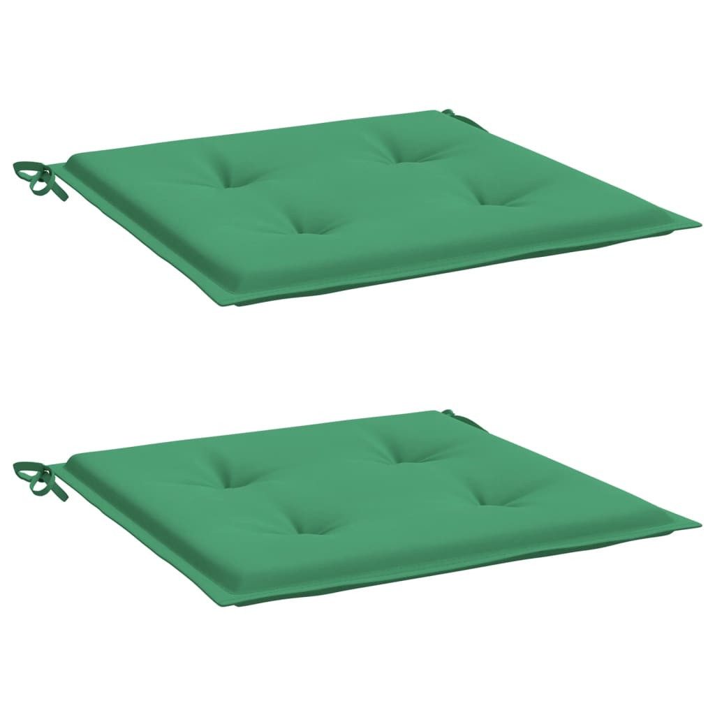 vidaXL Sitzauflage Gartenstuhl-Kissen 2 Stk. Grün günstig online kaufen