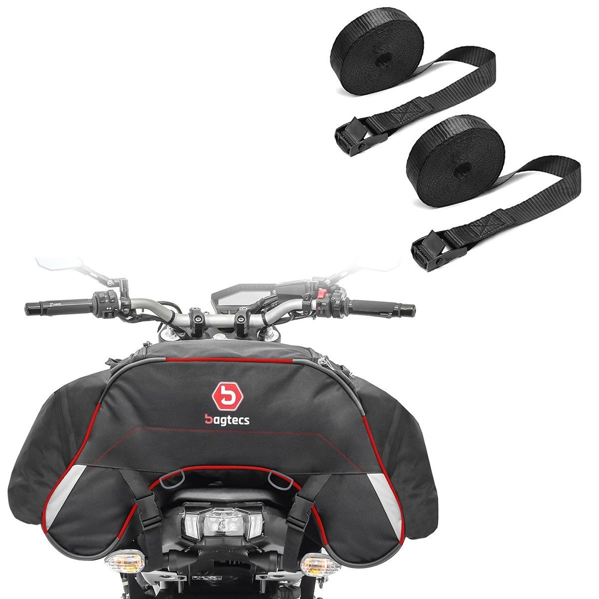 Bagtecs Reisetasche Set Hecktasche + Spanngurt S13