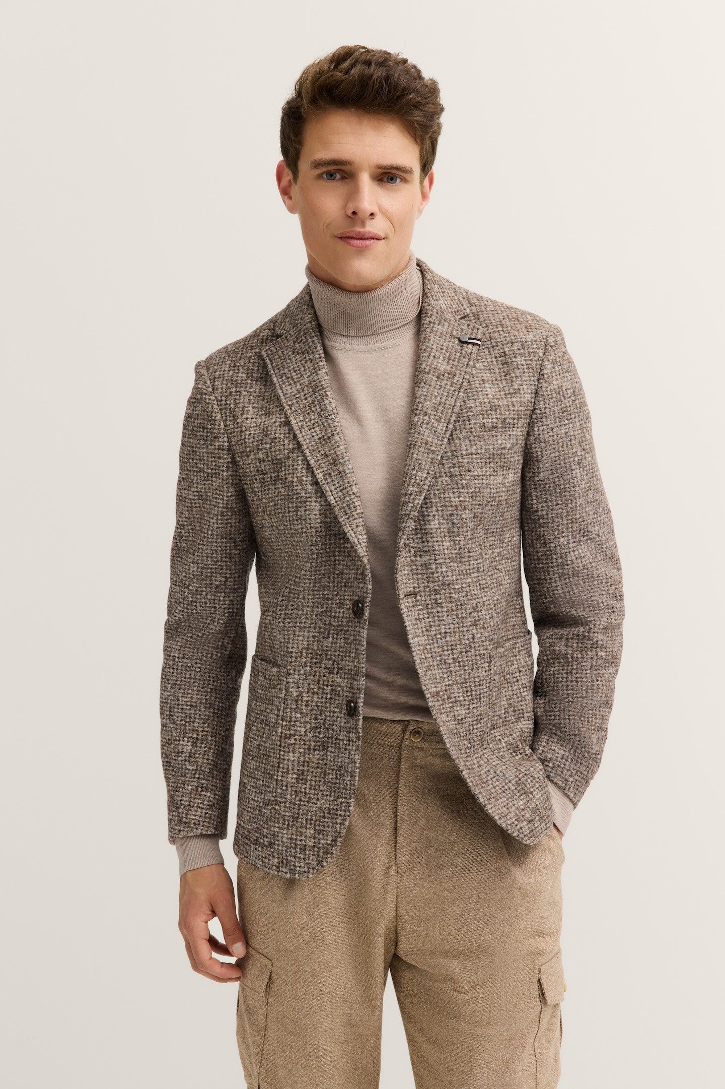bugatti Sakko Modern Fit Jersey mit Stretch mit Klein-Dessin