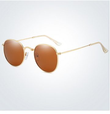 AquaBreeze Sonnenbrille Runde Vintage Polarisierte Sonnenbrille (für Frauen Männer) Klassische Retro Metallrahmen Sonnenbrille Rundschreiben