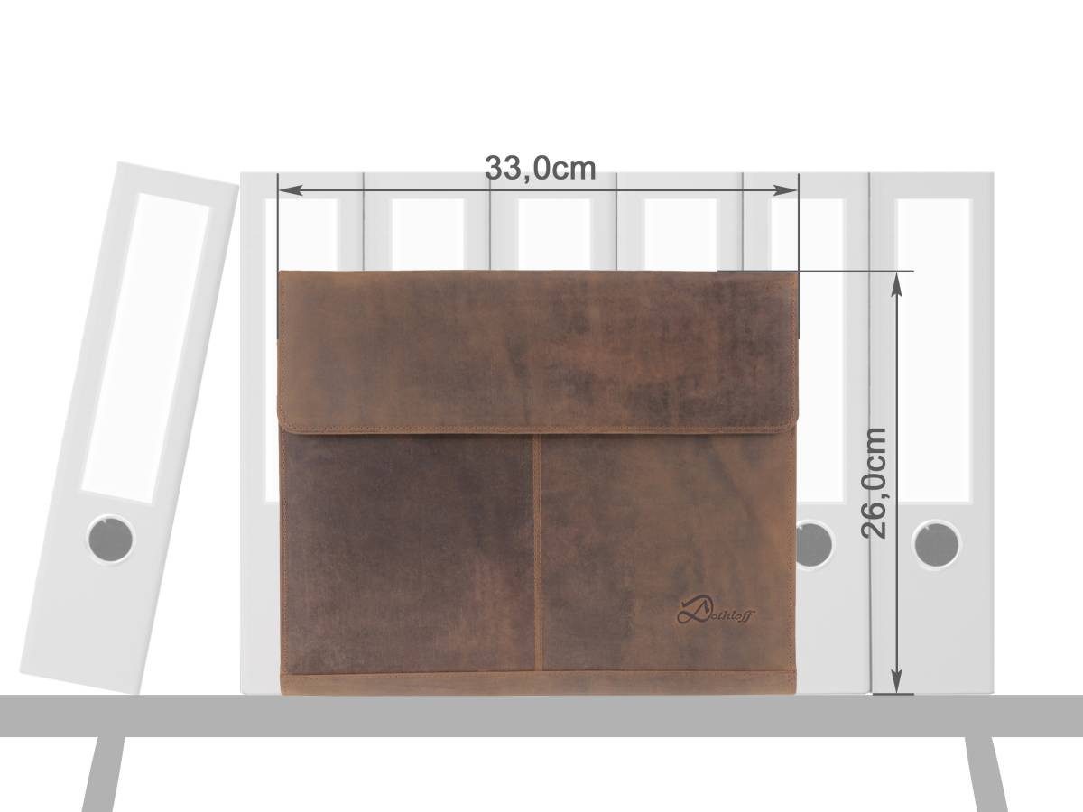 Dethloff Schreibmappe "Leopold" Leder A4 Fächermappe 33x26x6cm, Antwaltsmap günstig online kaufen