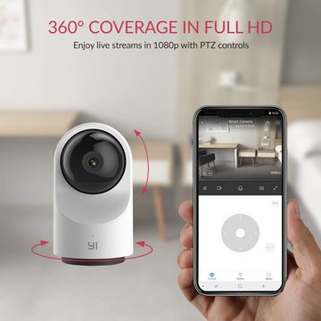 YI 360° Kamera Wi-Fi Innenbereich 1080p Dome X,Überwachungskamera Indoor Kamera