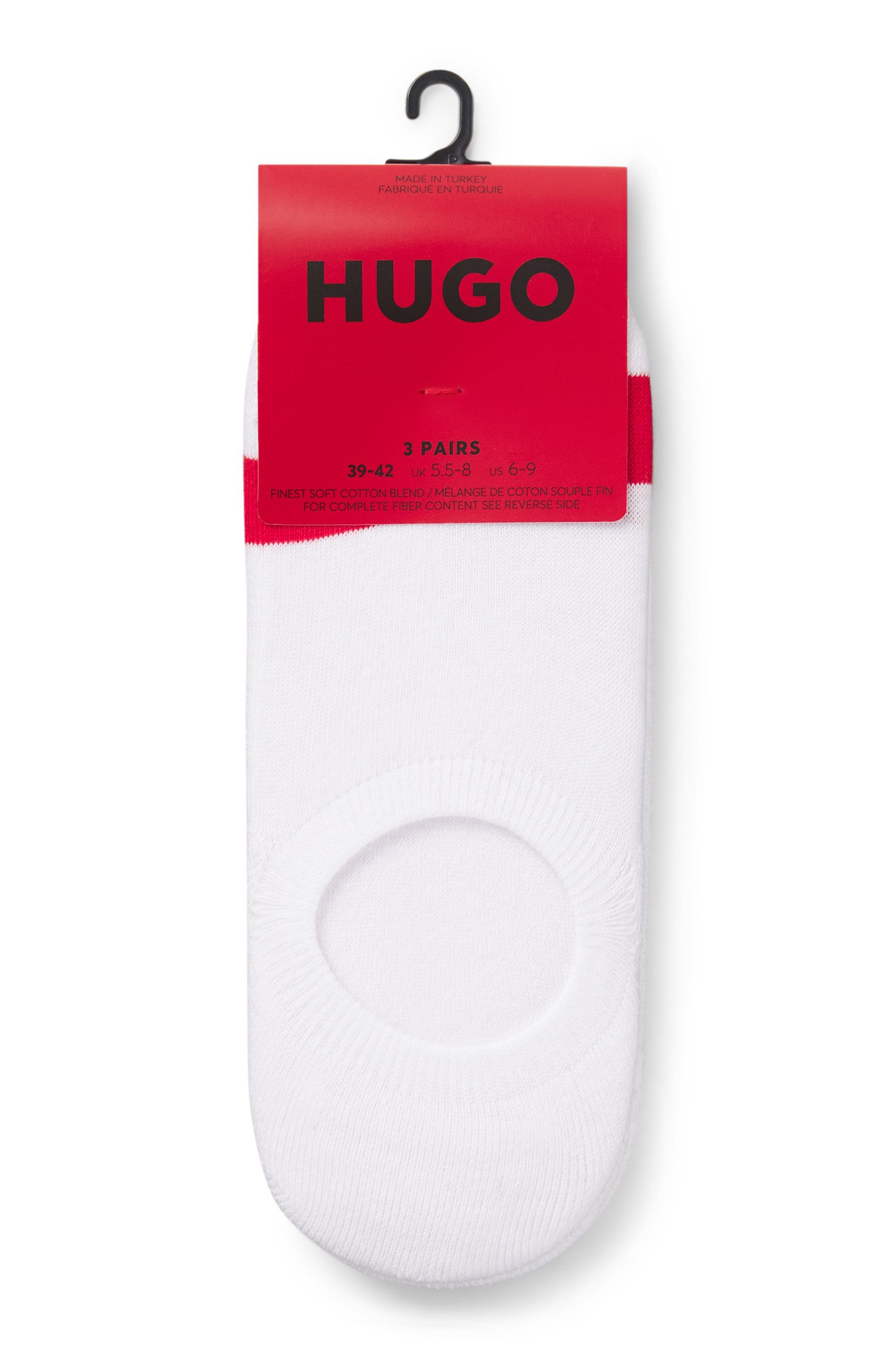 HUGO Businesssocken 3P LC PLUSH TAPE CC (Packung, 3-Paar, 3er) mit HUGO Logostickerei auf rotem Farbstreifen