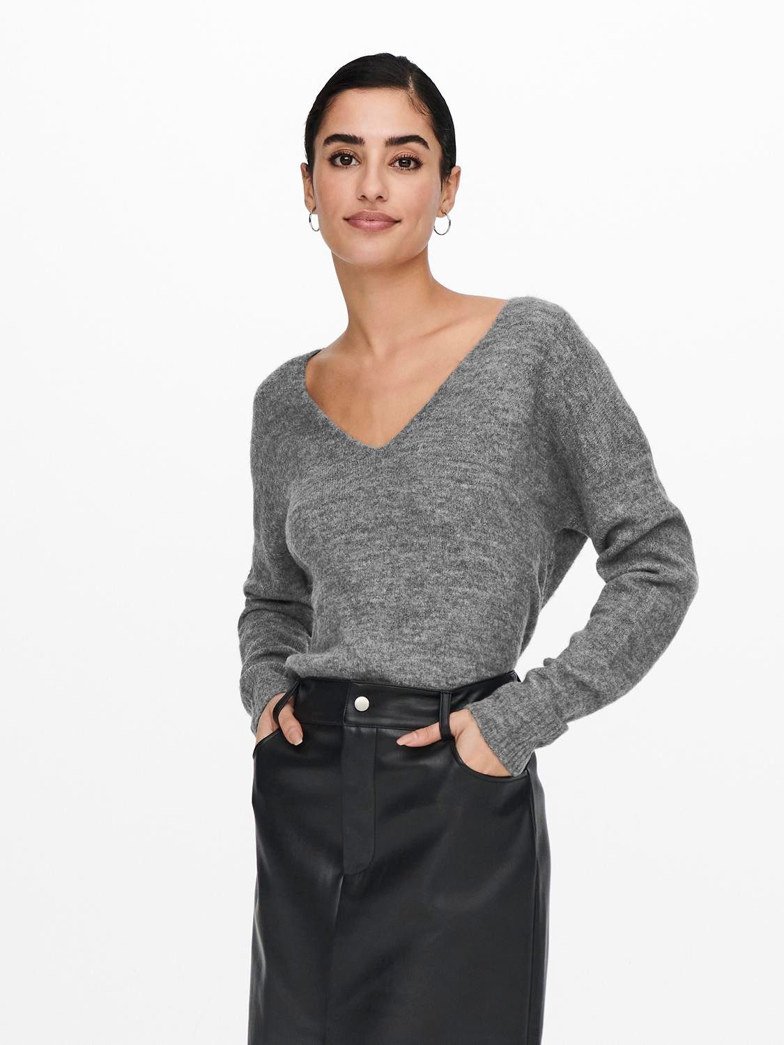 JDY V-Ausschnitt-Pullover JDYELANORA L/S V-NECK PULLO. günstig online kaufen