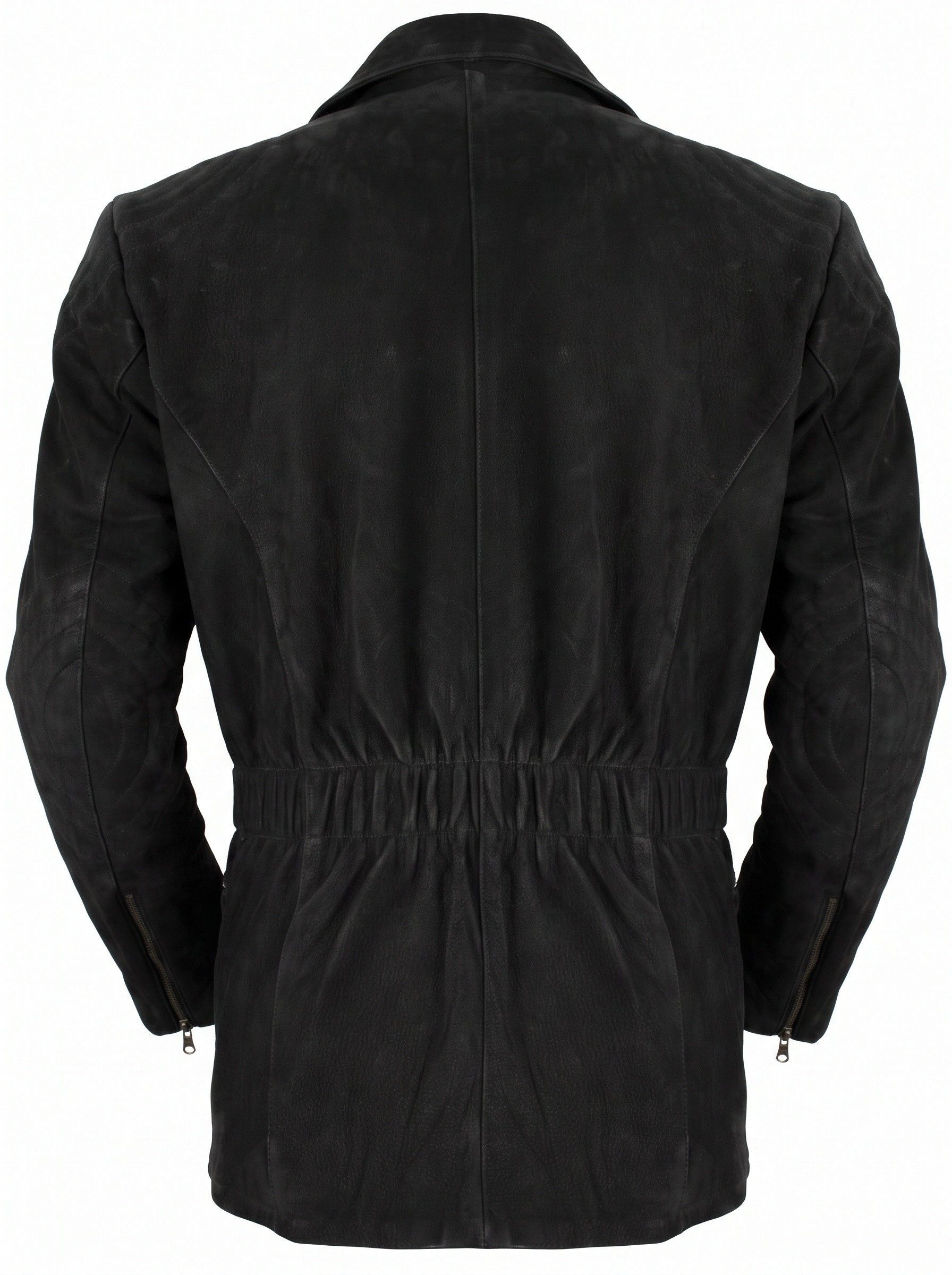 MDM Motorradjacke Längere Herren Motorrad Leder Jacke Klassischen Chopper Look Klassische Motorrad Chopper Leder Jacke – Bild 5 von 5