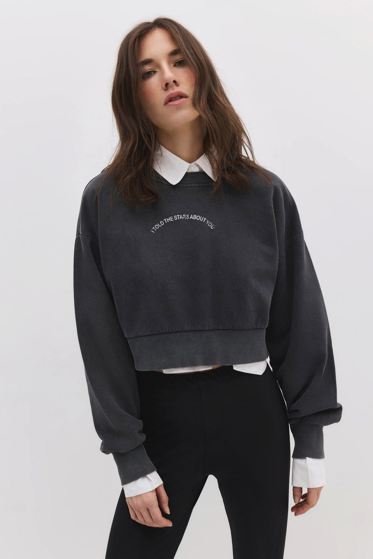 No Matter What Kapuzenpullover Sweatshirt mit Steinstickerei günstig online kaufen