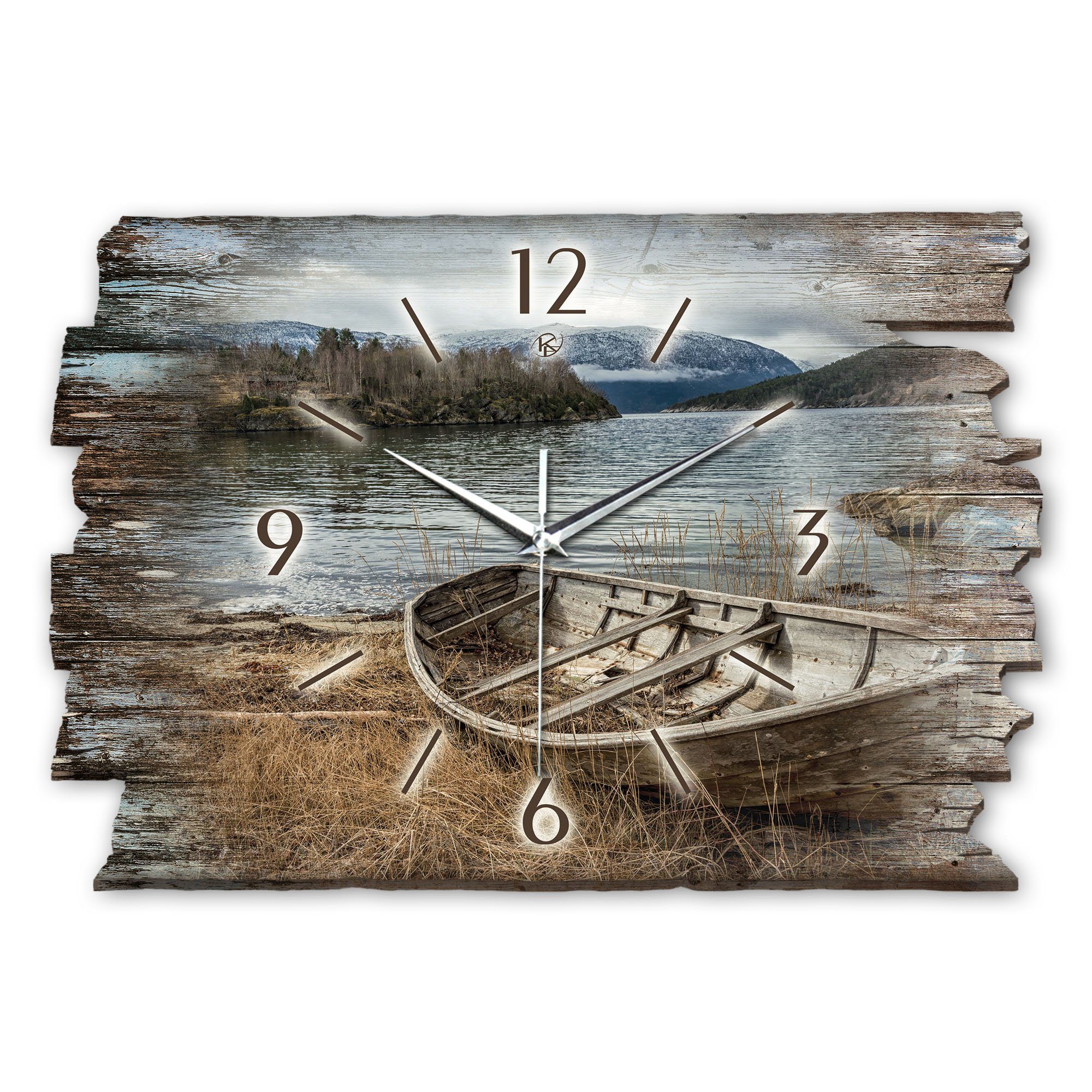 Kreative Feder Wanduhr Design-Wanduhr „Boot“ aus günstig online kaufen