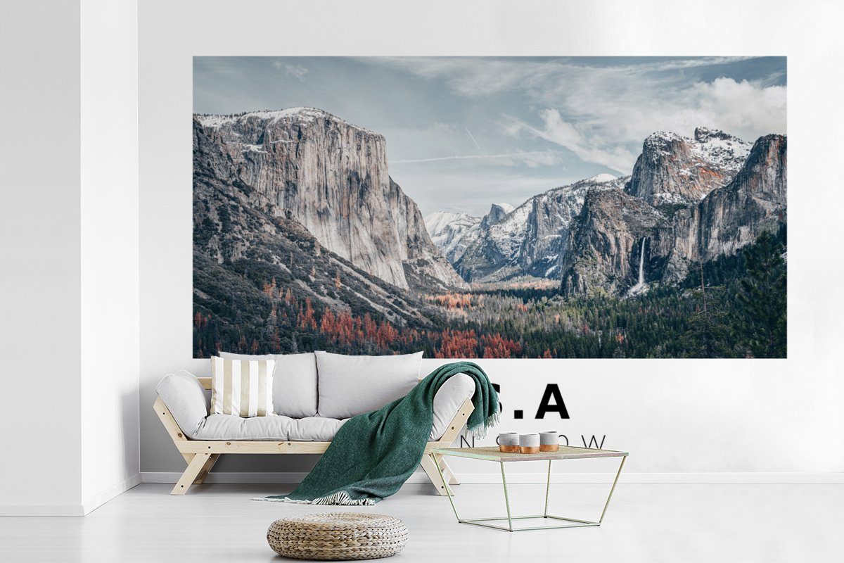 Yosemite Fototapete (6 Matt, Amerika St), Wyoming, Tapete Wallpaper MuchoWow Vinyl - Schlafzimmer, Wohnzimmer, Kinderzimmer, bedruckt, - für