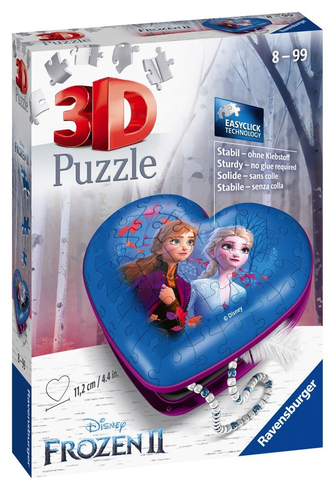 Ravensburger 3D пазлы 54 Teile Ravensburger 3D Пазлы Herzschatulle Disney Frozen 2 11236, 54 Пазлыteile
