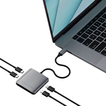 Satechi Aluminum 4 Port USB-C Hub USB-Adapter USB-C zu USB Typ C