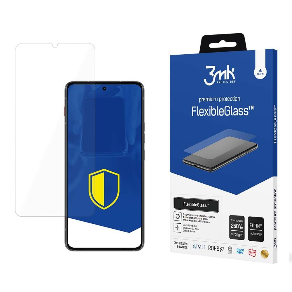 3MK Displayschutzglas Panzerglas Hybridglas für Motorola Thinkphone, Spar-Set, 1 Stück, Kratzfest, stoßdämpfend, antibakteriell, ölabweisend