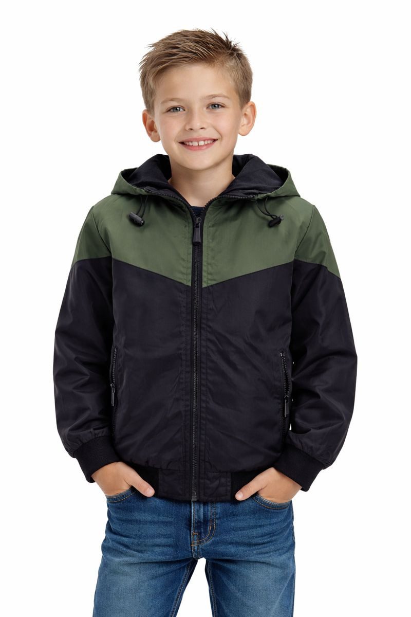 Fashion Boy Allwetterjacke Übergangsjacke mit Kapuze Kinder Jacke JH4037e