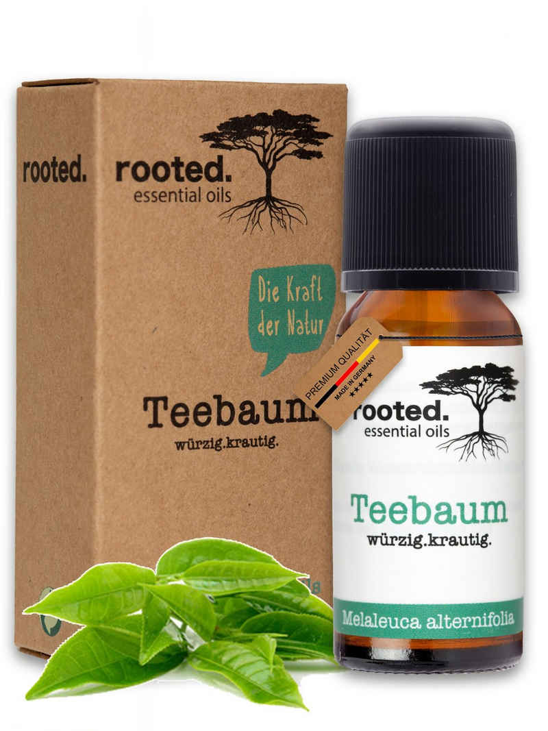 rooted. Körperöl rooted.®, 10ml ätherisches Teebaumöl, Melaleuca alternifolia