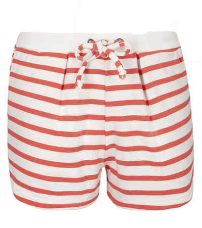 SUBLEVEL Shorts »SUBLEVEL Baumwoll-Shorts locker lässige Damen Sommer-Shorts im Ringel-Look kurze Hose Rot«