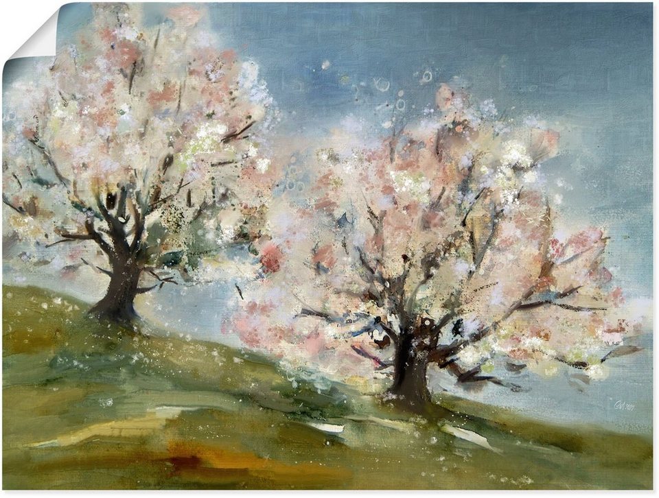Wandaufkleber versch. Wandbild Poster in Obstbaumblüte, Artland Frühling (1 oder Leinwandbild, Alubild, Baumbilder St), - Größen als