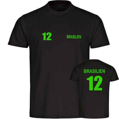 multifanshop T-Shirt Herren Brasilien - Trikot 12 - Männer