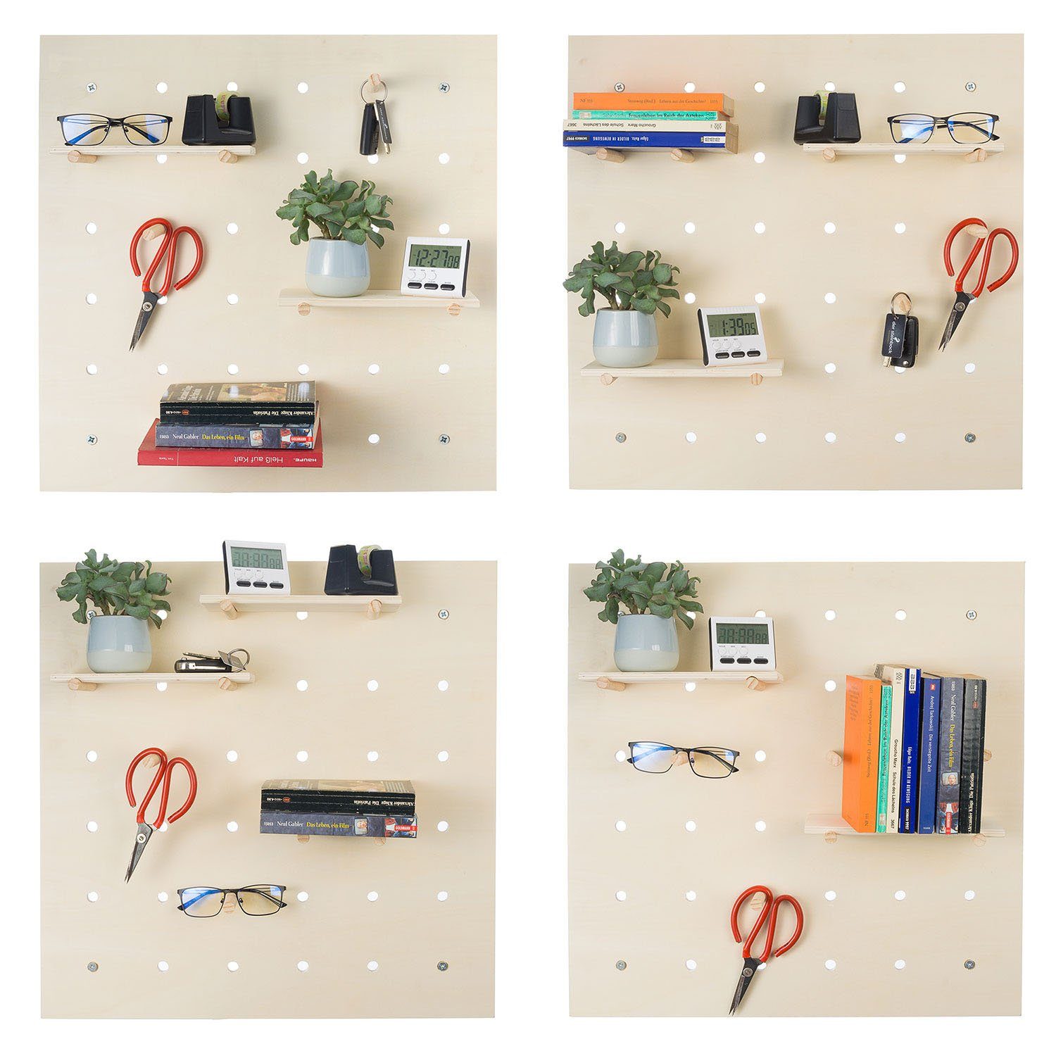 Werkzeugwand, Kreatives Wandregal Goods+Gadgets Stecktafel Pegboard, Ordnungssystem