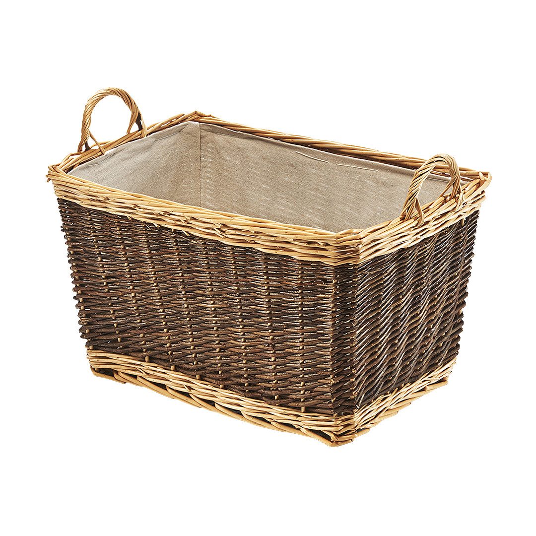 Kobolo Kaminholzkorb Holzkorb aus Weide zweifarbig günstig online kaufen