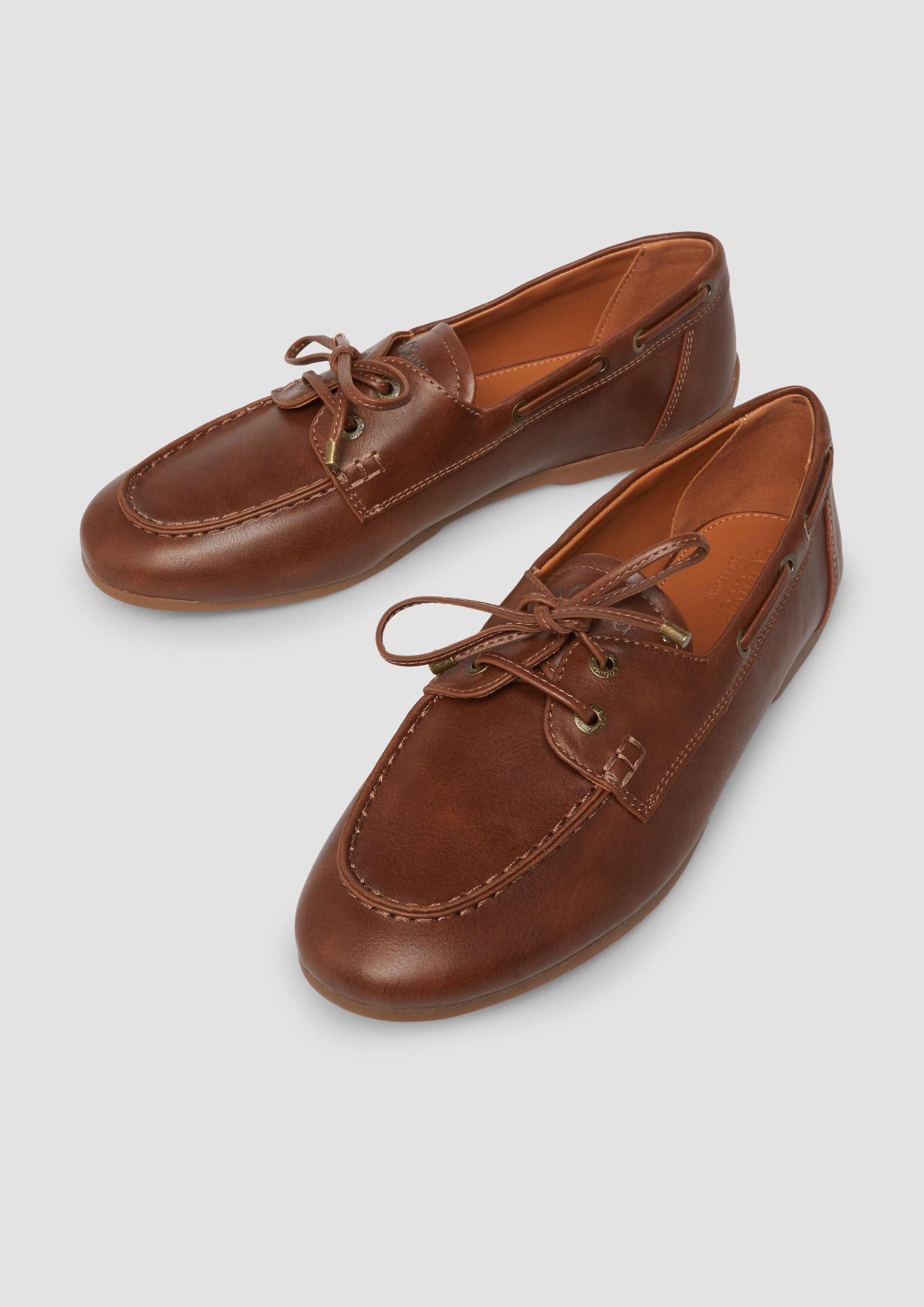 s.Oliver Slipper Schnürschuh Loafer mit Schnür-Detail
