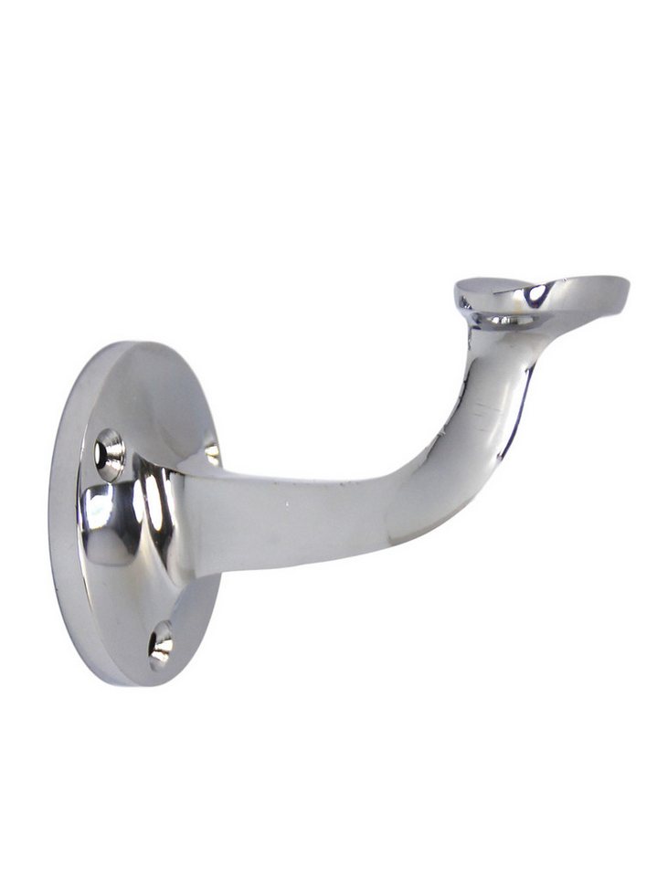 Thumbnail - Brüstungsgeländer Handlaufhalter HLH 4551 Chrom gewölbte Auflage Handlaufträger, 7.8 cm Länge, 5.1 cm Höhe, 1-tlg., gewö...