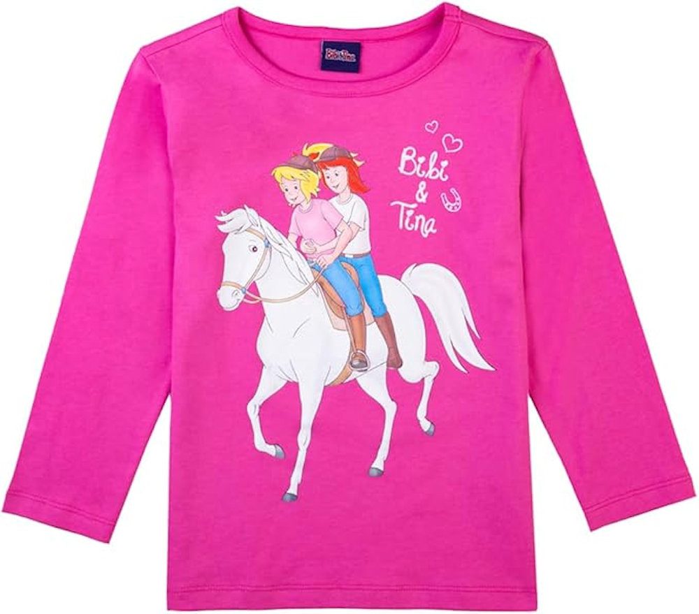 Bibi & Tina Langarmshirt Bibi und Tina Mädchen Langarmshirt Ausritt cone flower (1-tlg)