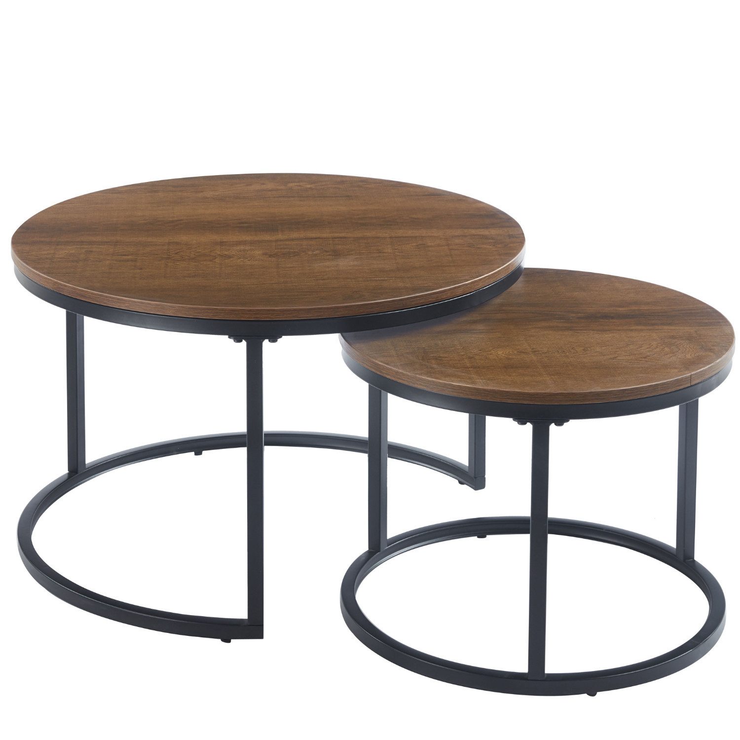 Beistelltisch Couchtisch Holz Optik Kaffeetisch Set