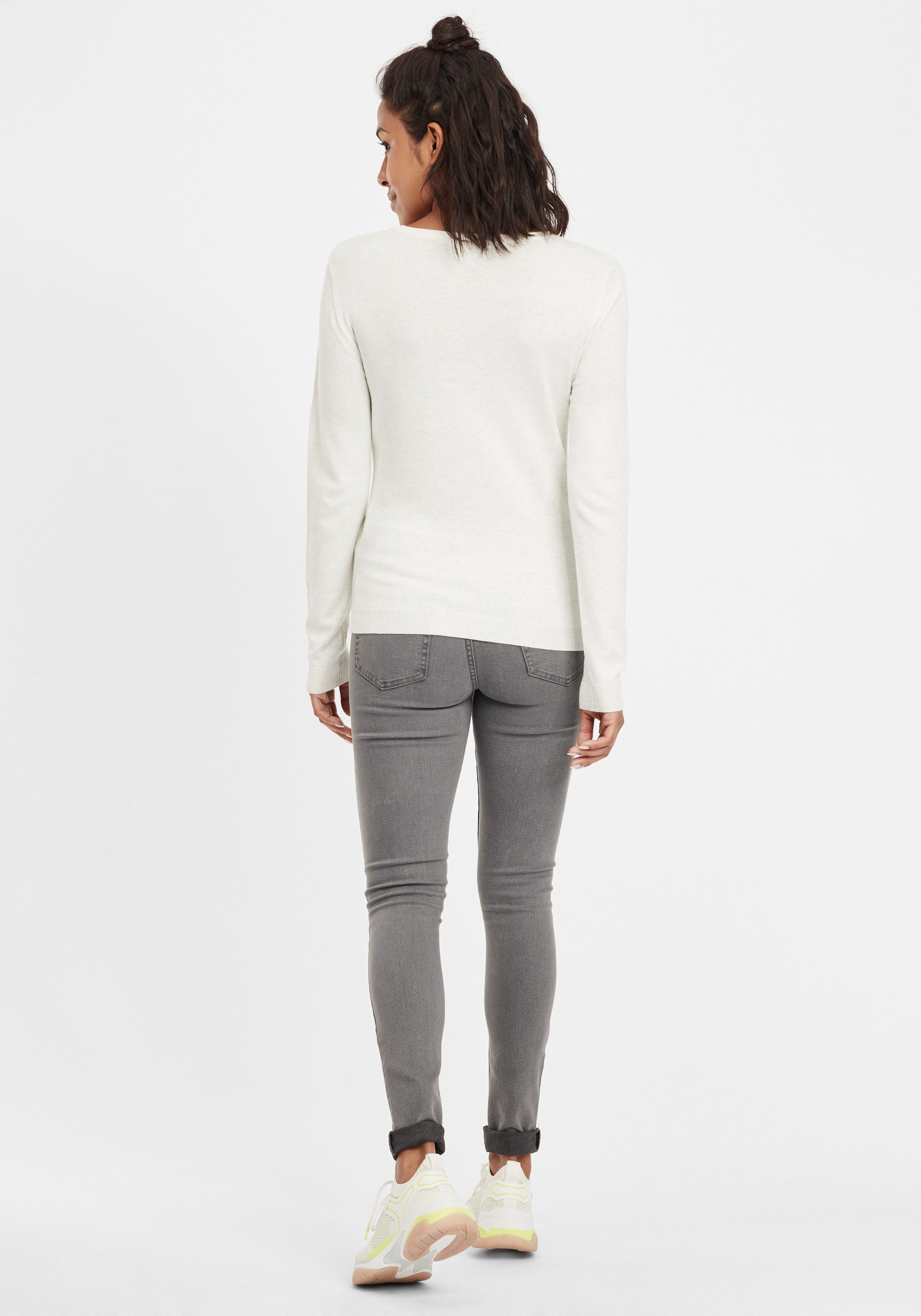 OXMO Strickpullover OXEdda Gemütlicher Basic Feinstrickpullover