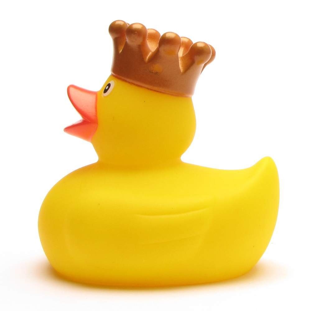 Krone goldener Badespielzeug - Badeente Schnabels mit Quietscheente