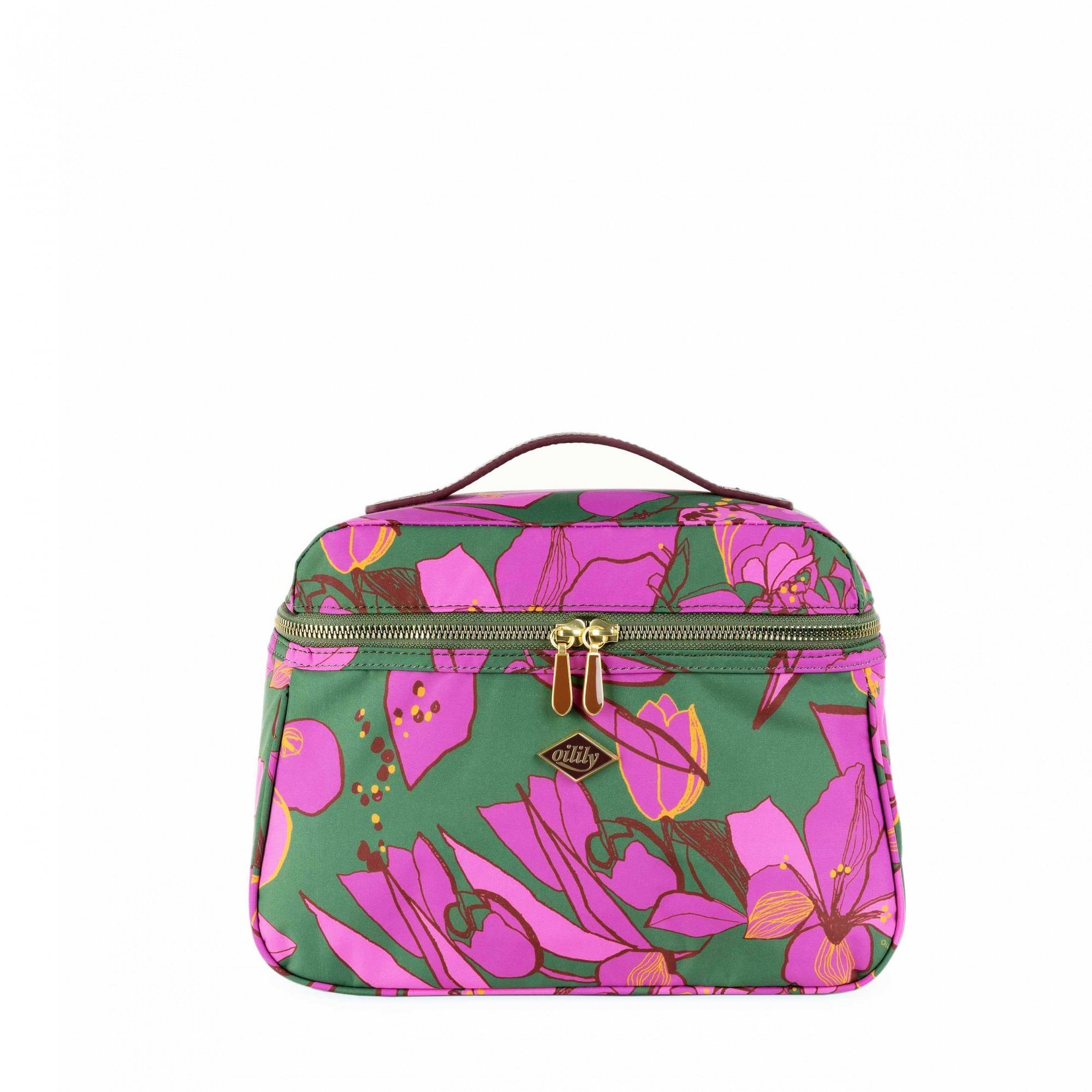 Oilily Kosmetiktasche Coco Beauty Case Sketchy Flower Forrest Green