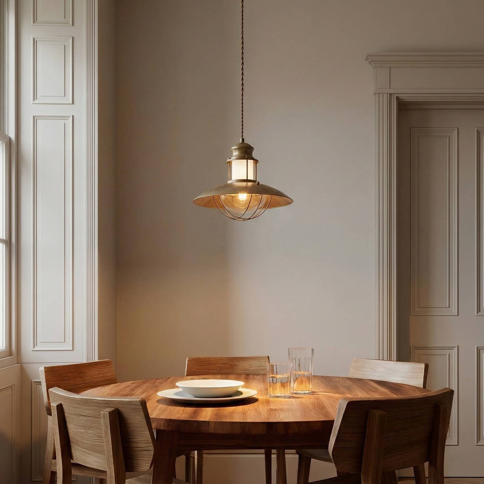 Lindby Hängeleuchte Louisanne, Metall, Braun IP20, 1 x 15 W LED