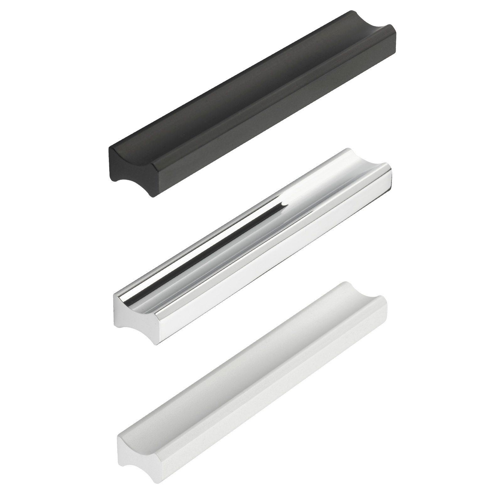 SO-TECH® Möbelgriff STOCKHOLM, Aluminium eloxiert, Lochabstand 32 - 320 mm