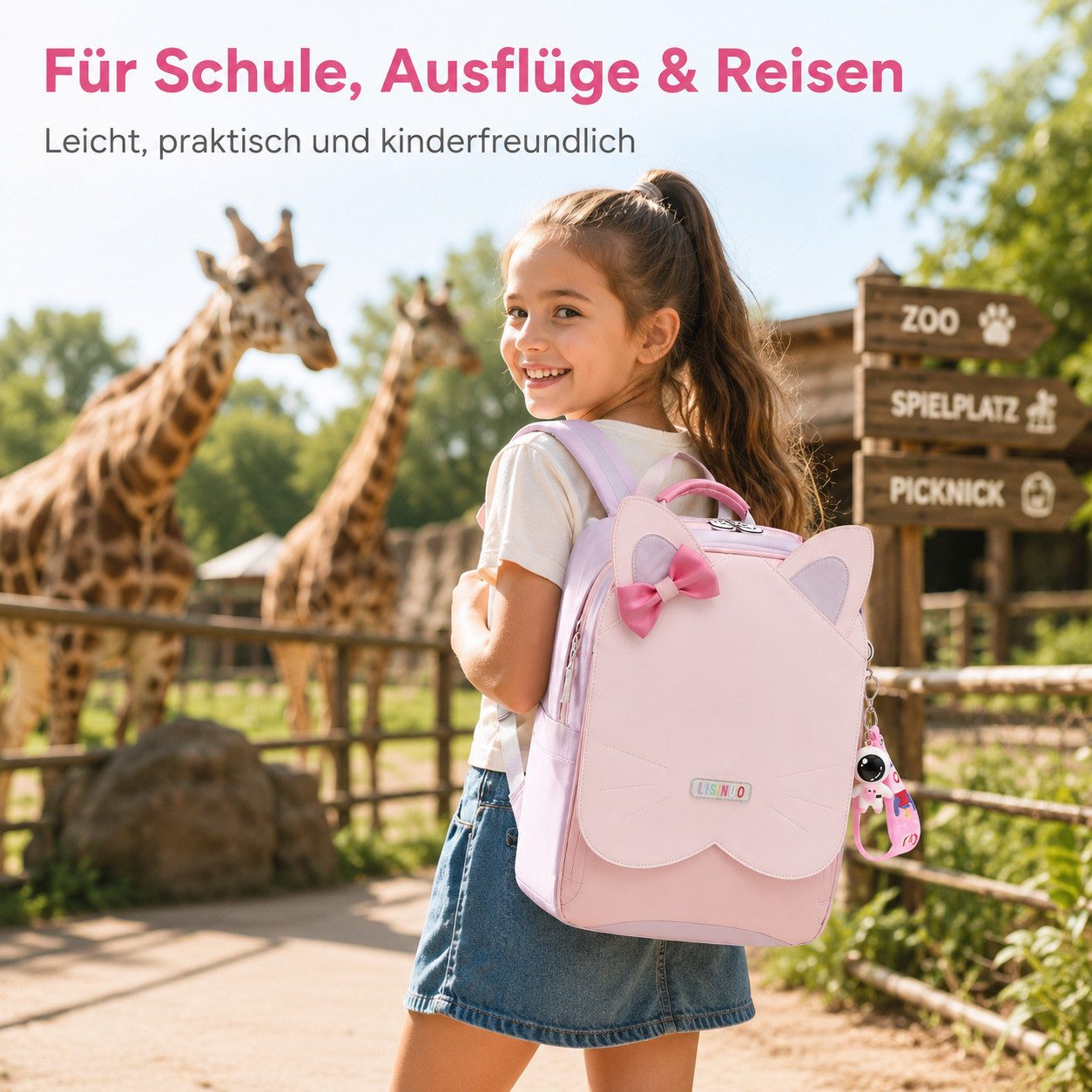 Diyarts Kinderrucksack (Kindertasche Rucksack, für Kindergarten und Schule), mit gezielter Gewichtsverteilung und individueller Anpassung