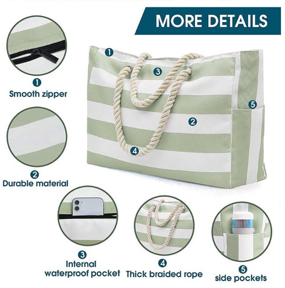 XDeer Strandtasche Strandtasche,Grosse Strandtasche XXL Familie, günstig online kaufen