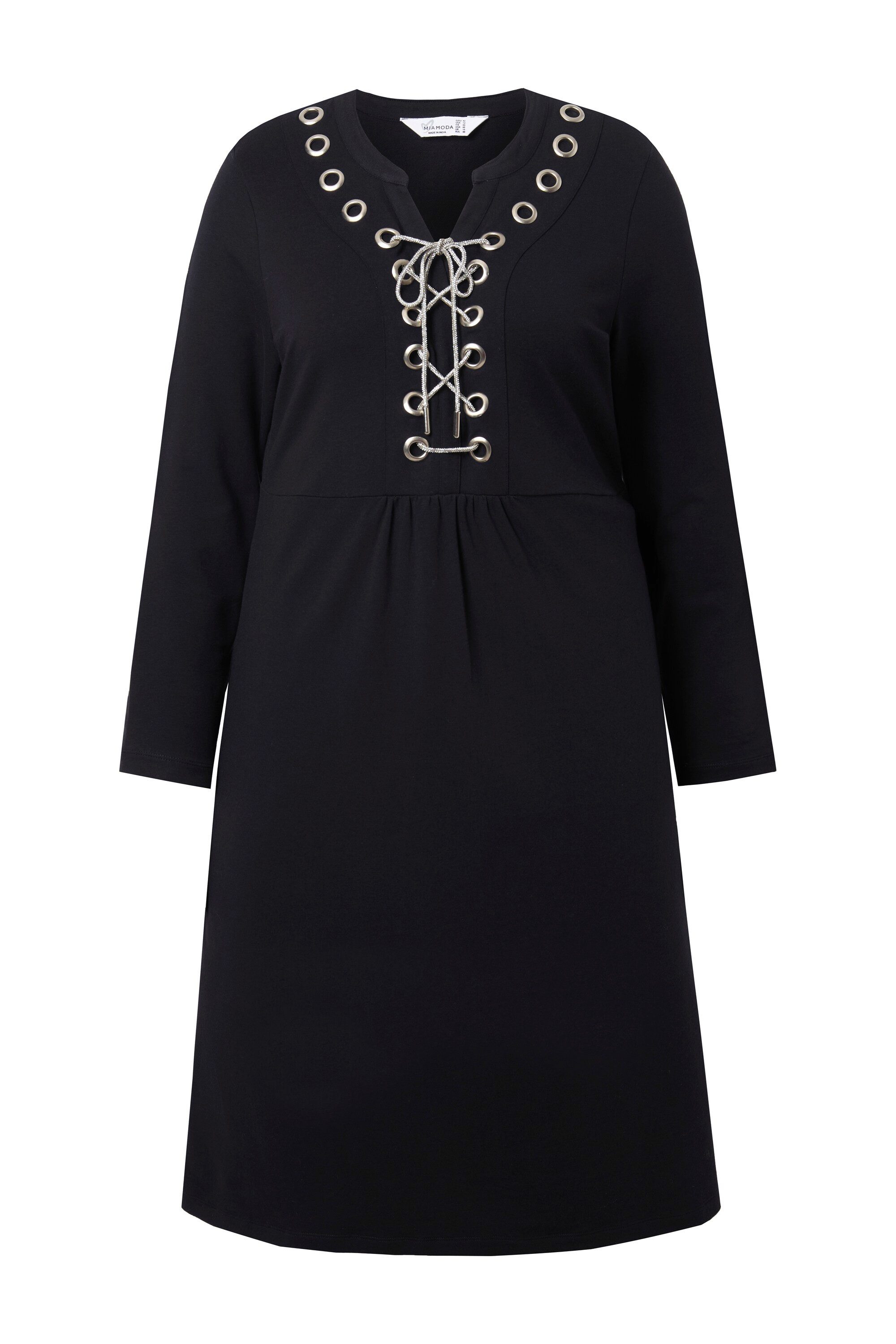 MIAMODA Jerseykleid Jerseykleid A-Linie Zierösen mit günstig online kaufen