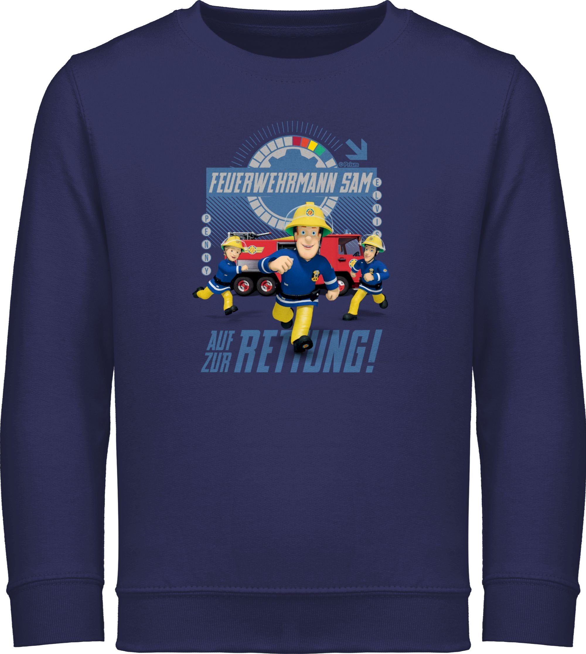 Sweatshirt Auf Shirtracer Blau Navy 1 Rettung zur Jungen Feuerwehrmann Sam